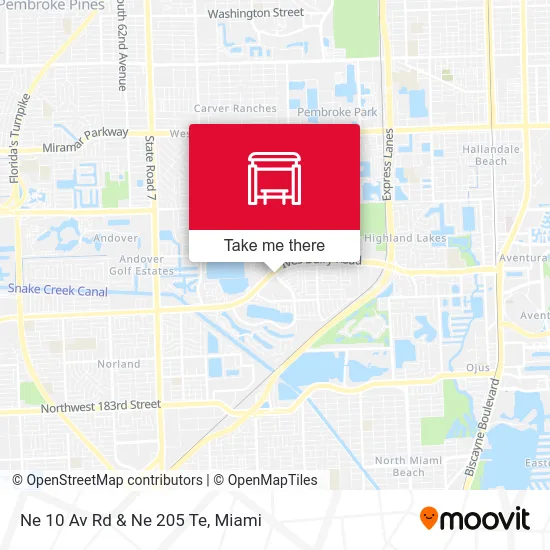 Ne 10 Av Rd & Ne 205 Te map