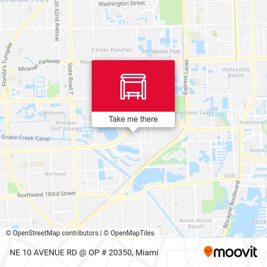 NE 10 AVENUE RD @ OP # 20350 map