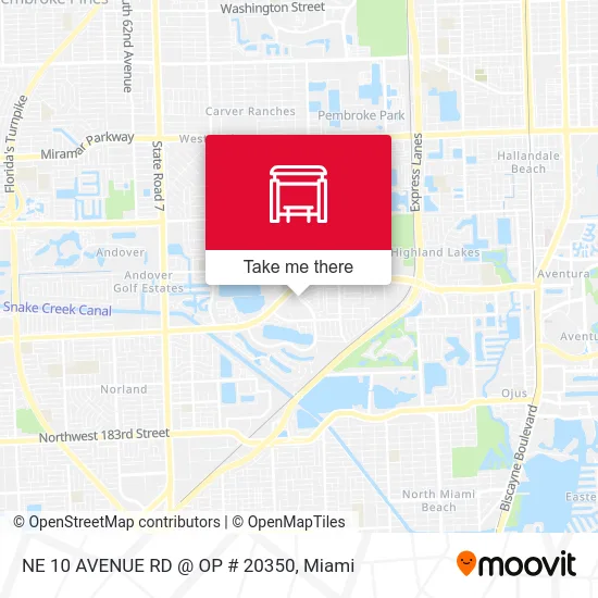 NE 10 AVENUE RD @ OP # 20350 map