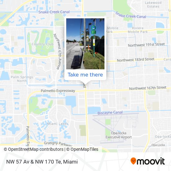 NW 57 Av & NW 170 Te map