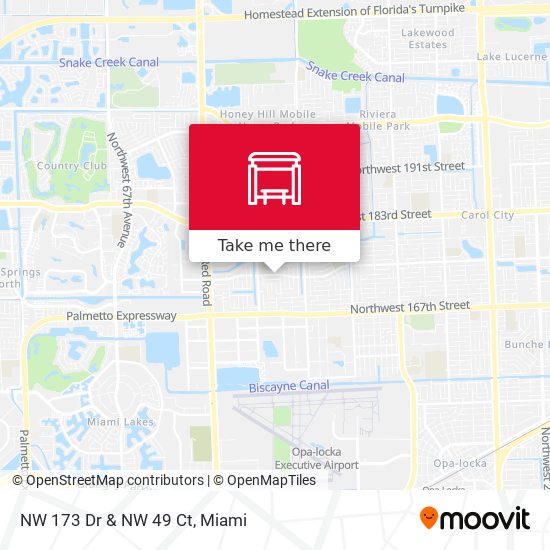 NW 173 Dr & NW 49 Ct map