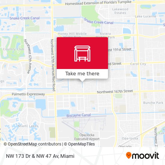 NW 173 Dr & NW 47 Av map