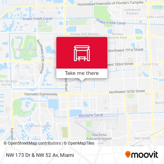 NW 173 Dr & NW 52 Av map