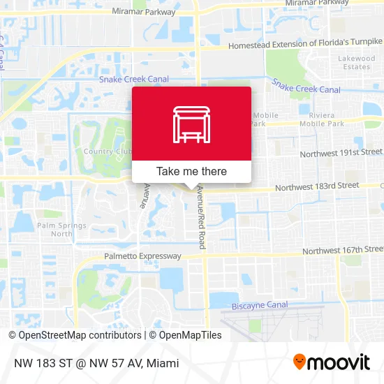 NW 183 ST @ NW 57 AV map