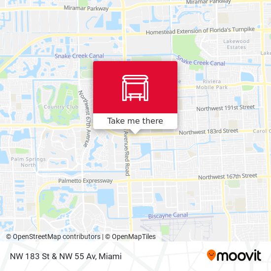 NW 183 St & NW 55 Av map