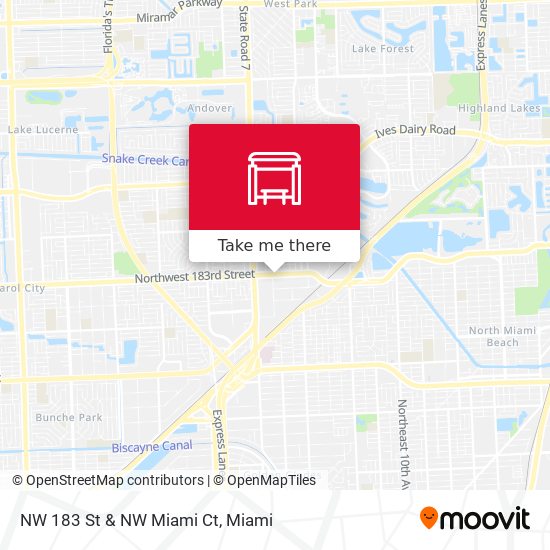 NW 183 St & NW Miami Ct map