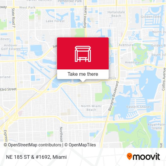 NE 185 St & #1692 map