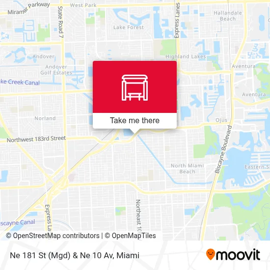 Ne 181 St (Mgd) & Ne 10 Av map