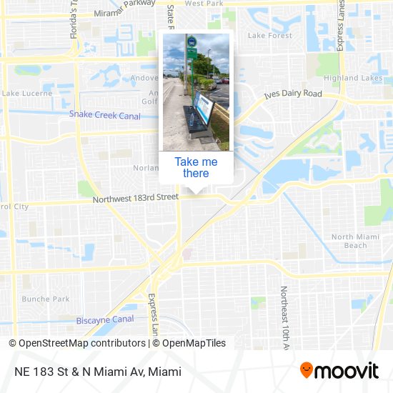 NE 183 St & N Miami Av map