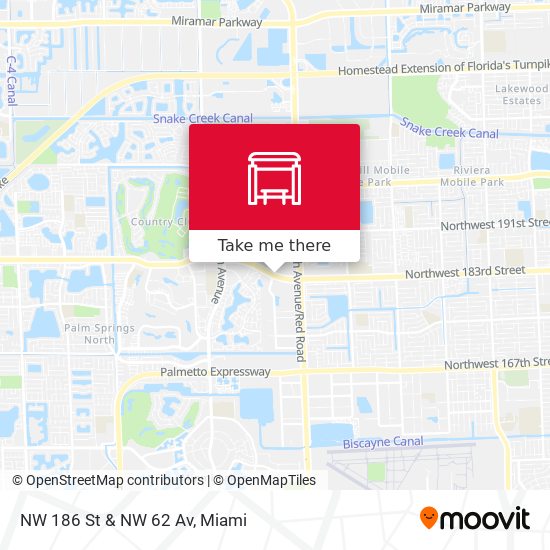 NW 186 St & NW 62 Av map