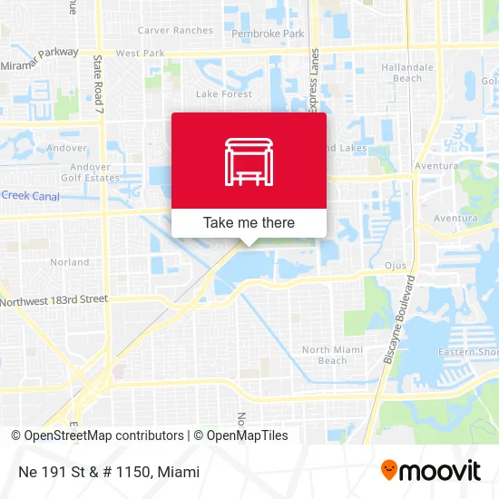 Ne 191 St & # 1150 map