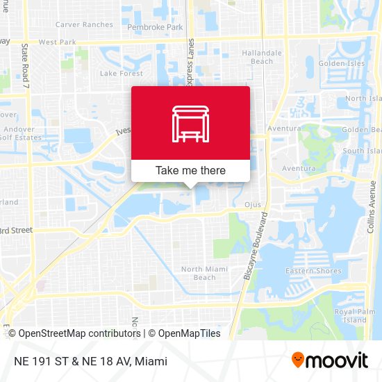 NE 191 St & NE 18 Av map