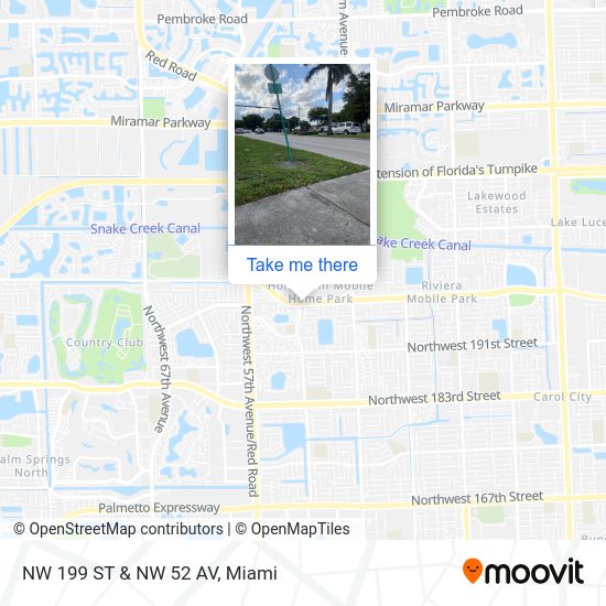 NW 199 St & NW 52 Av map