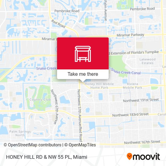 Mapa de HONEY HILL RD & NW 55 PL