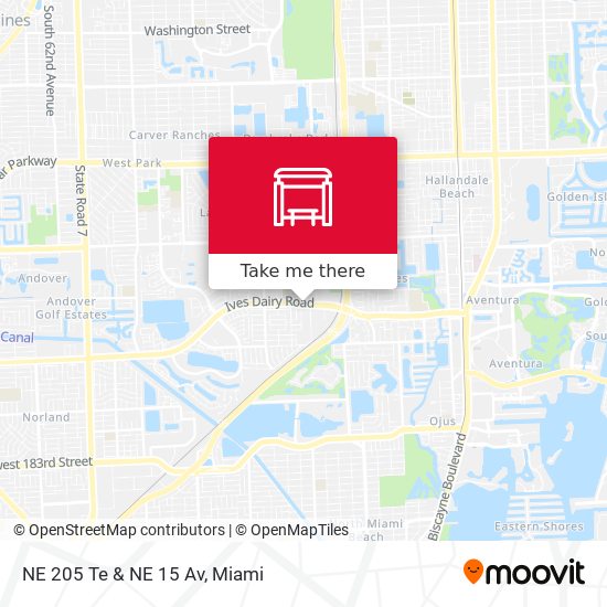 NE 205 Te & NE 15 Av map