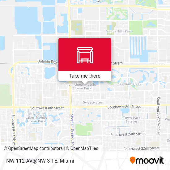 NW 112 AV@NW 3 TE map