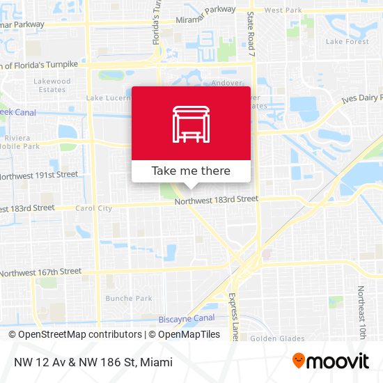 Mapa de NW 12 Av & NW 186 St