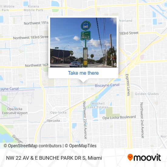 NW 22 AV & E BUNCHE PARK DR S map