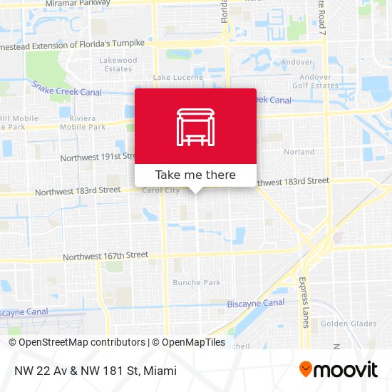 Mapa de NW 22 Av & NW 181 St