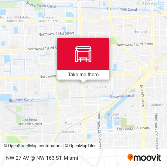 NW 27 AV @ NW 163 ST map