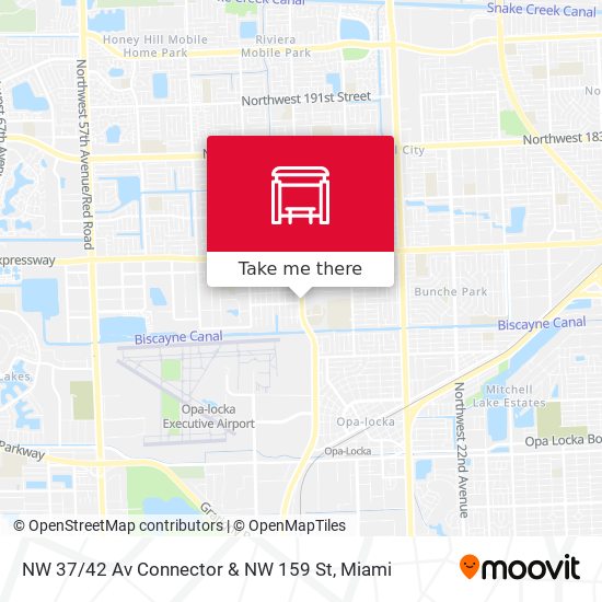 NW 37 / 42 Av Connector & NW 159 St map