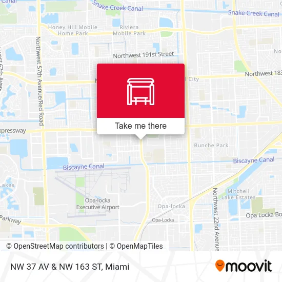 NW 37 AV & NW 163 ST map