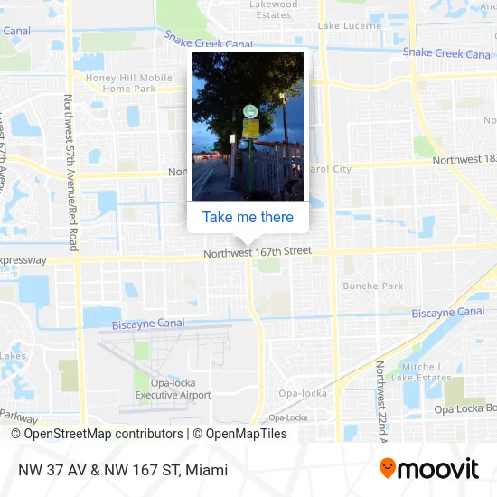 NW 37 AV & NW 167 ST map