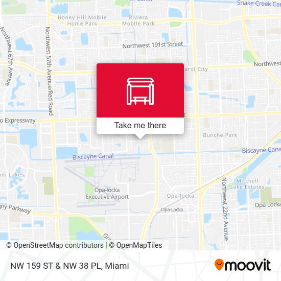 NW 159 St & NW 38 Pl map