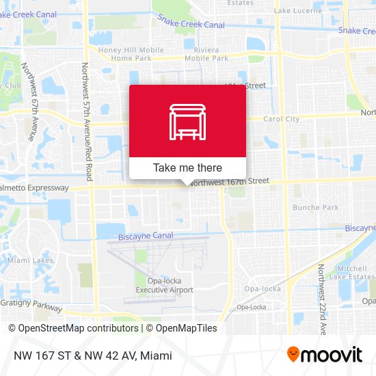 NW 167 St & NW 42 Av map