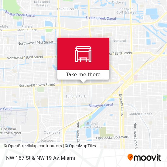 Mapa de NW 167 St & NW 19 Av