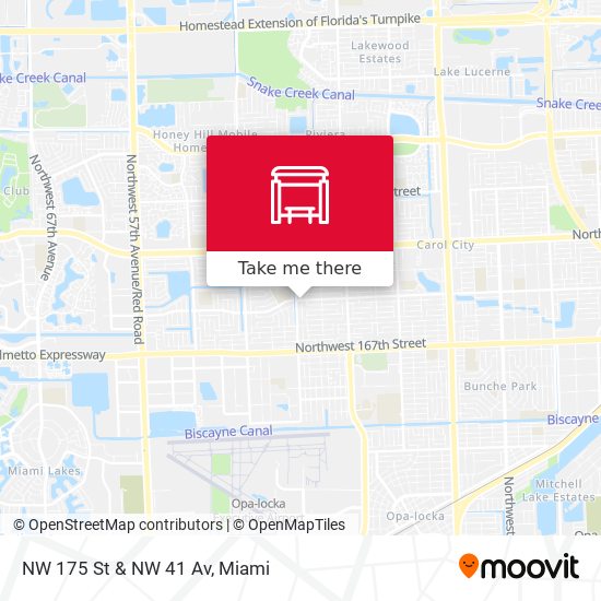 NW 175 St & NW 41 Av map