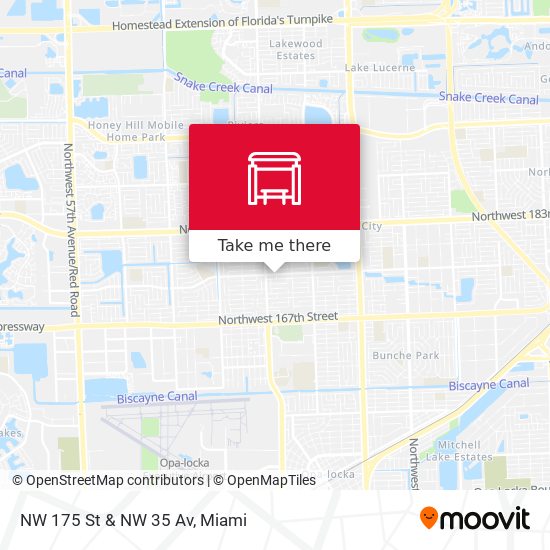 NW 175 St & NW 35 Av map