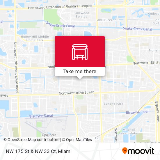 NW 175 St & NW 33 Ct map