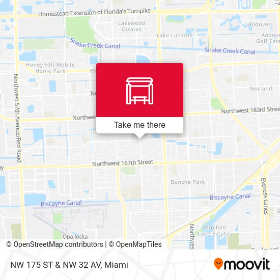 NW 175 ST & NW 32 AV map
