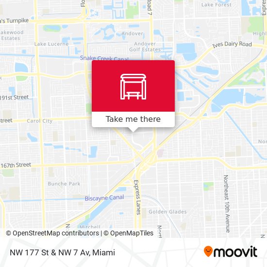 NW 177 St & NW 7 Av map