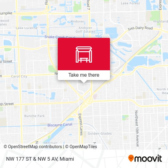 NW 177 St & NW 5 Av map