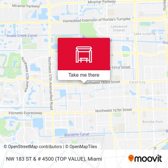 NW 183 St & # 4500 (Top Value) map