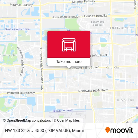 NW 183 ST & # 4500 (TOP VALUE) map