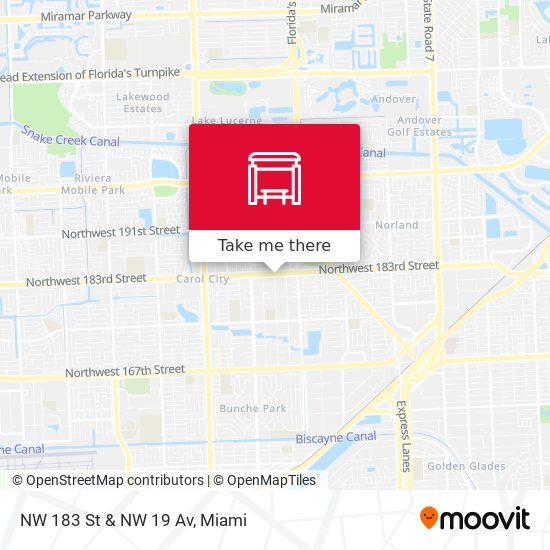 Mapa de NW 183 St & NW 19 Av