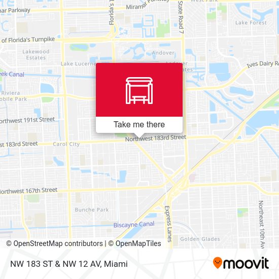 Mapa de NW 183 St & NW 12 Av