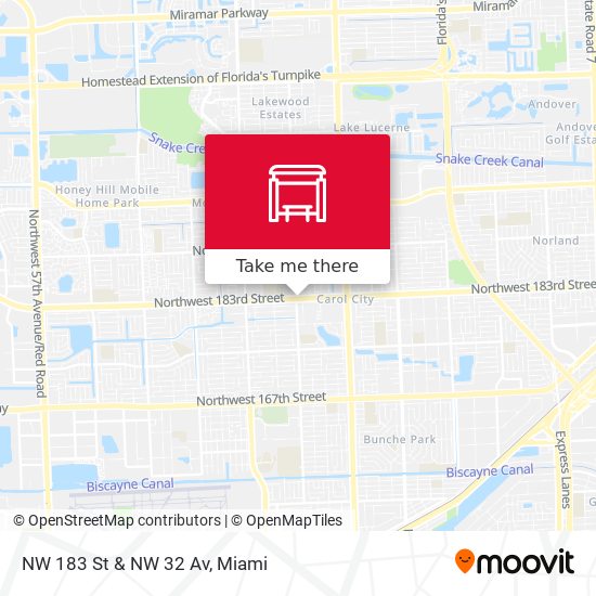 Mapa de NW 183 St & NW 32 Av