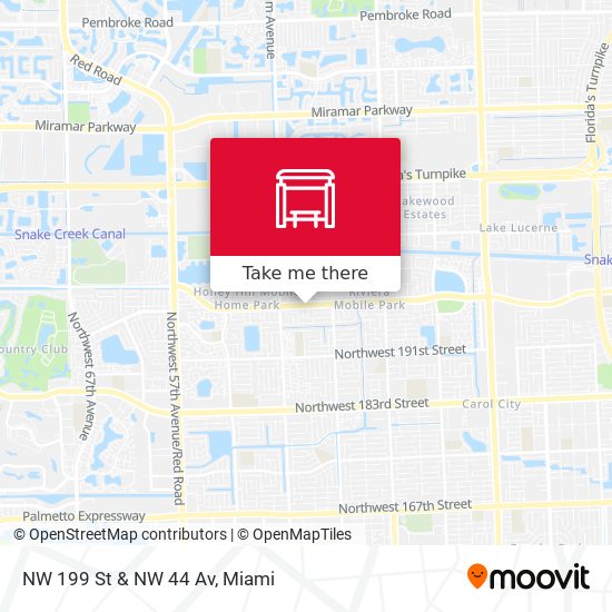 NW 199 St & NW 44 Av map