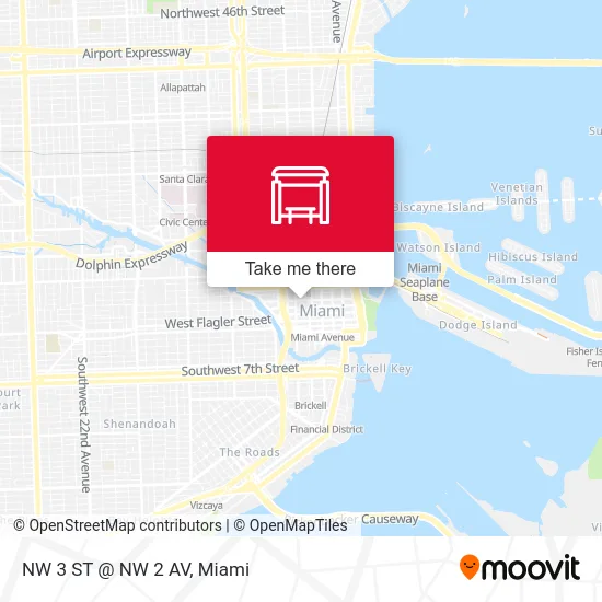 Mapa de NW 3 ST @ NW 2 AV