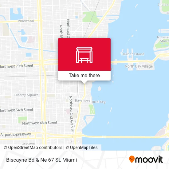 Biscayne Bd & Ne 67 St map