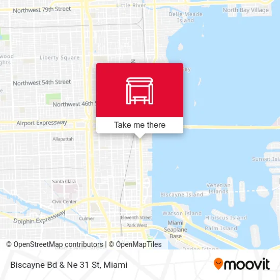 Biscayne Bd & Ne 31 St map