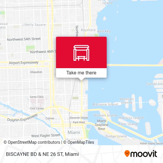 BISCAYNE BD & NE 26 ST map