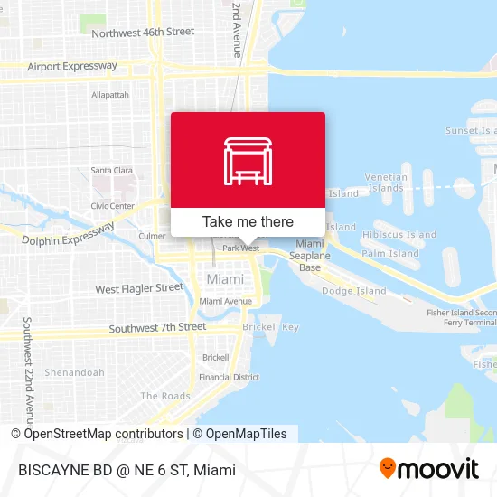 BISCAYNE BD @ NE 6 ST map