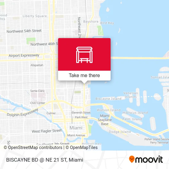 BISCAYNE BD @ NE 21 ST map