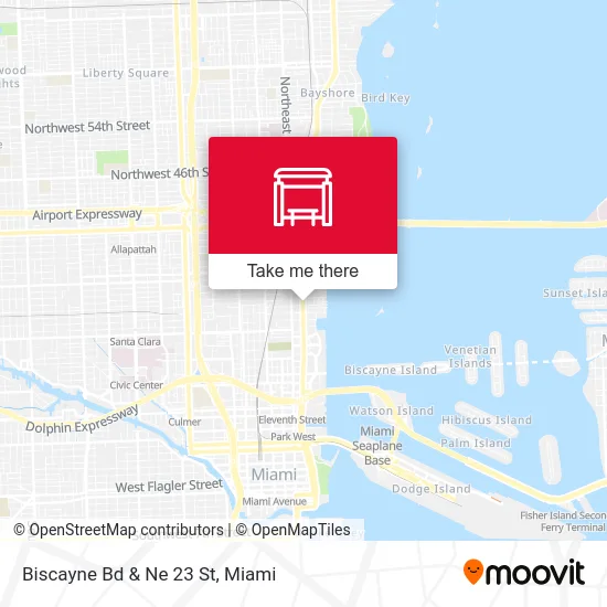 Biscayne Bd & Ne 23 St map