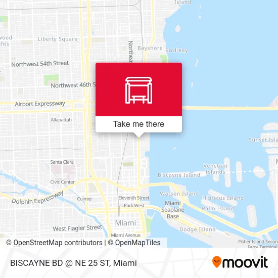 Mapa de BISCAYNE BD @ NE 25 ST